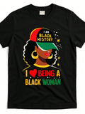 I Love Being A Black History Month Print Tee Unisex 2026 Short Sleeve Top