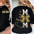 Cheer Mom Gold Game Day Cheerleader Print Tee Crew Neck Short Sleeve Top