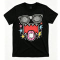 Monster Cartoon Print Short Sleeve Tee Summer Streetwear Loose Cotton Top