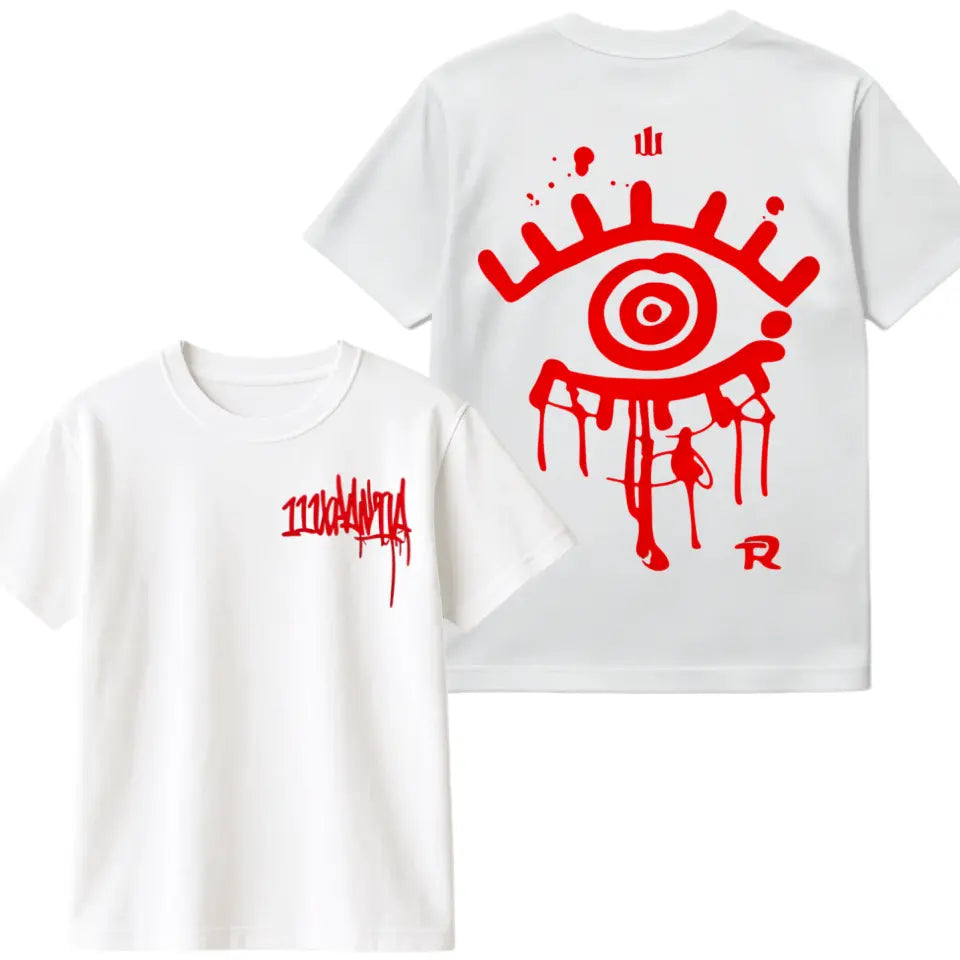 Fuerza Regida 111XPANTIA Print Organic Cotton Tee Unisex Crew Neck Short Sleeve Top