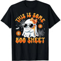 This is Some Boo Sheet Ghost Bow Halloween Women T-Shirt