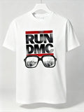 Run DMC Digital Print Cotton Short Sleeve Tee Hip Hop Music Summer Top