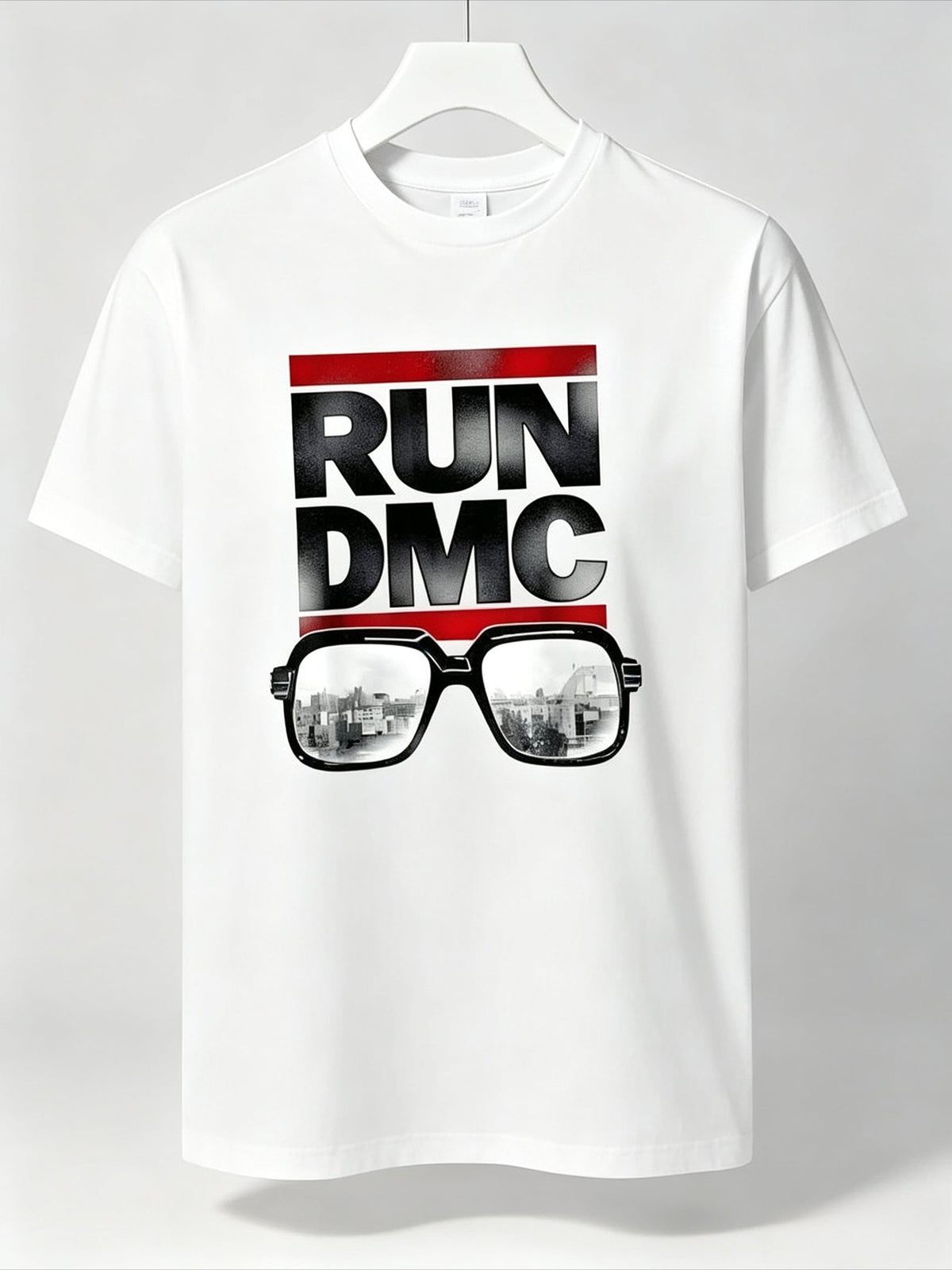 Run DMC Digital Print Cotton Short Sleeve Tee Hip Hop Music Summer Top