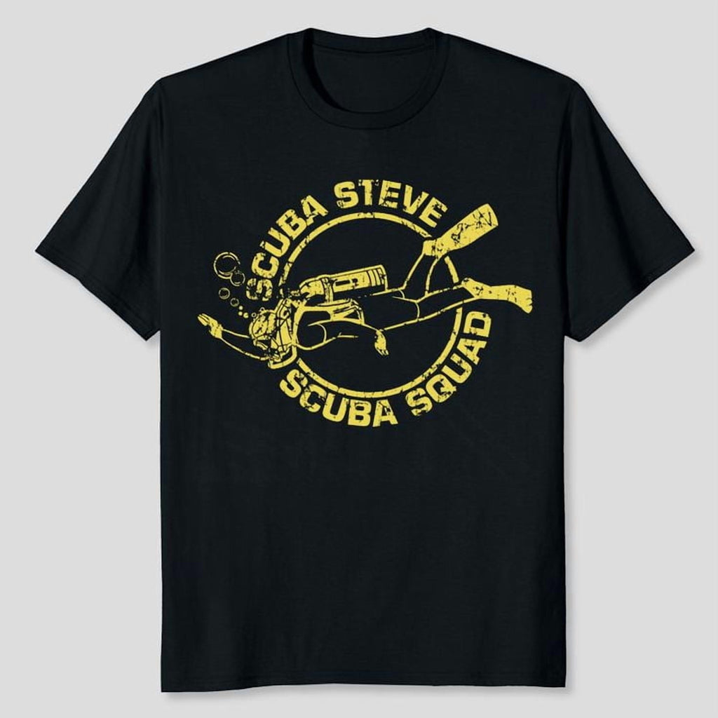 Scuba Steve Scuba Squad T Shirt Funny Vintage 90s Hilarious Retro Saying Cool, Men's And Women's Graphic Tee 100% Cotton by TBun, Full Sizes S-5XL
