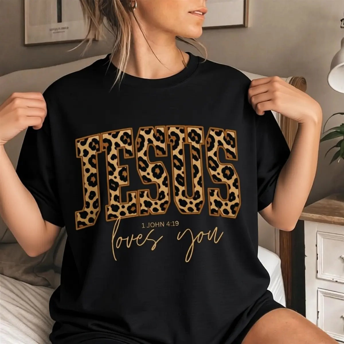 The Way The Truth The Life Bible Verse Print Oversized Sweatshirt Unisex Cotton Top