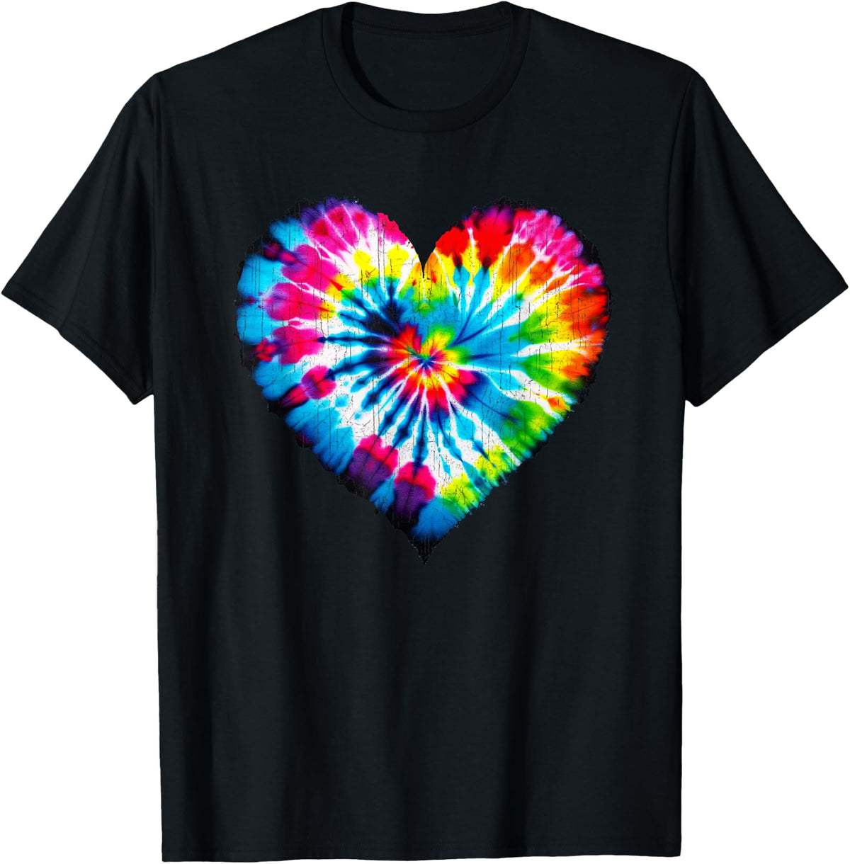 Tie Dye Valentines Colorful Hearts Day Design Heart Unisex T-Shirt