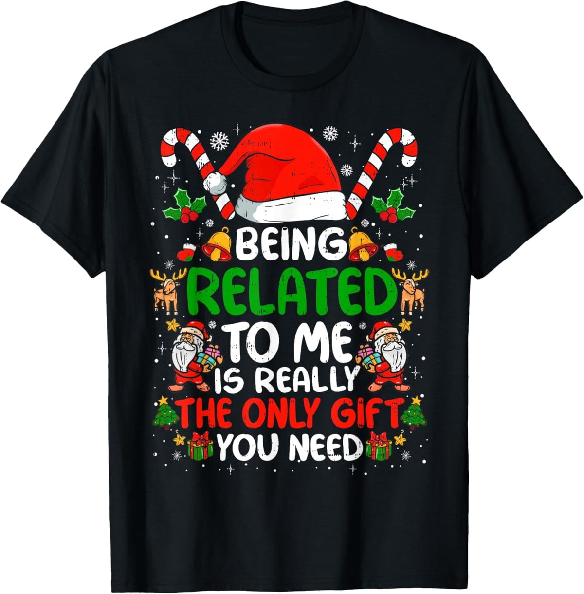 Funny Christmas Drinking Shirt Whiskey Liquor Drinker Saying Mens T-Shirt