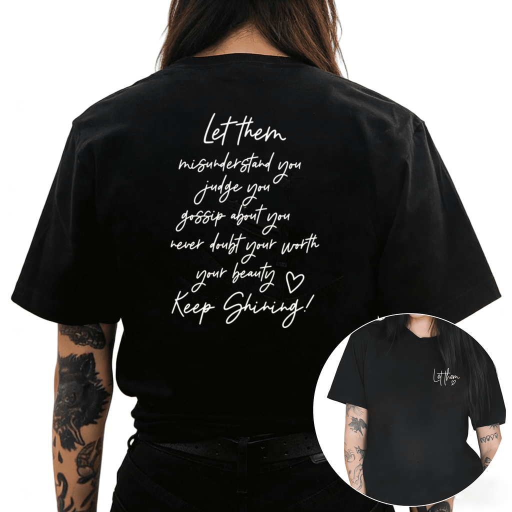 Cozymy Women's Let Them Misunderstand You Retro Groovy Inspirational Graphic Short Sleeve Crew Neck T-Shirt