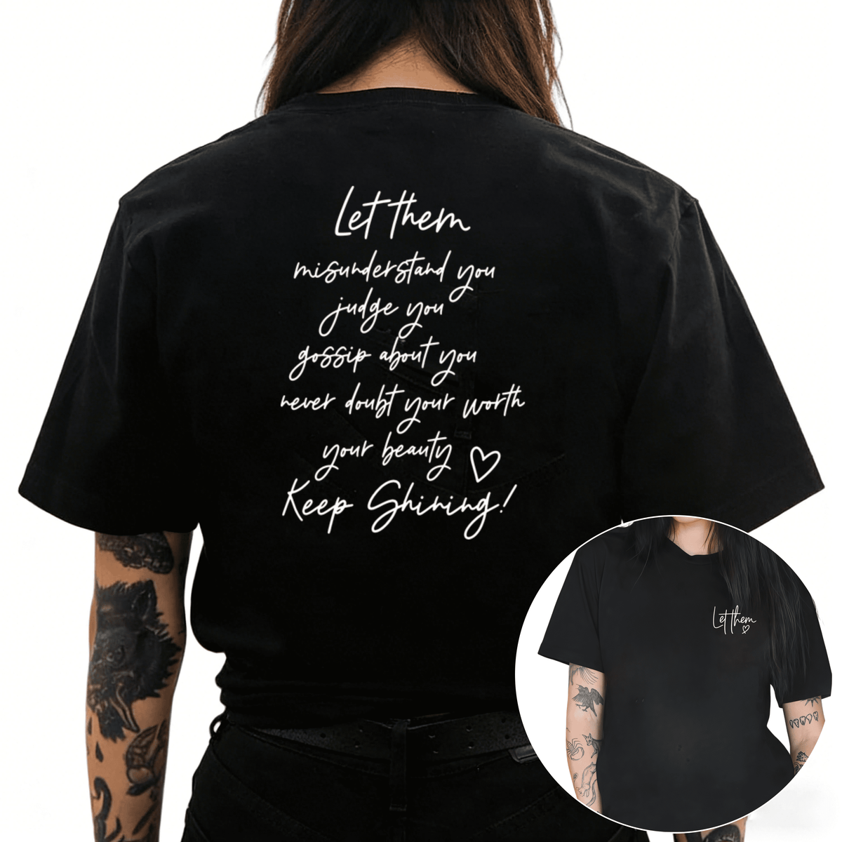 Cozymy Women's Let Them Misunderstand You Retro Groovy Inspirational Graphic Short Sleeve Crew Neck T-Shirt
