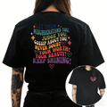 Cozymy Women's Let Them Misunderstand You Retro Groovy Inspirational Graphic Short Sleeve Crew Neck T-Shirt