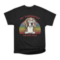 Cute Beagle Cool Funny Therapist Saying Retro Dog Sunset T-Shirt Tee Gift For Him Merch Fo