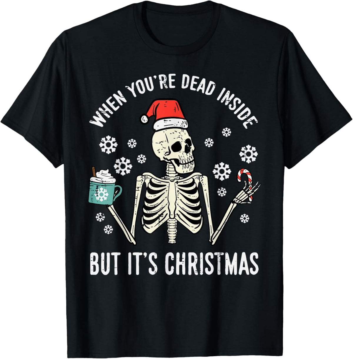 Funny Christmas Drinking Shirt Whiskey Liquor Drinker Saying Mens T-Shirt