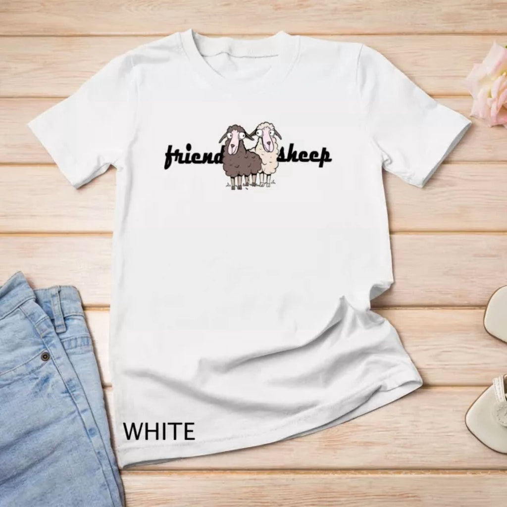 Friend Sheep My Sheep Need Me Funny Saying Retro Sunset Unisex S-5XL T-Shirt Birthday Gifts; For Men & Women