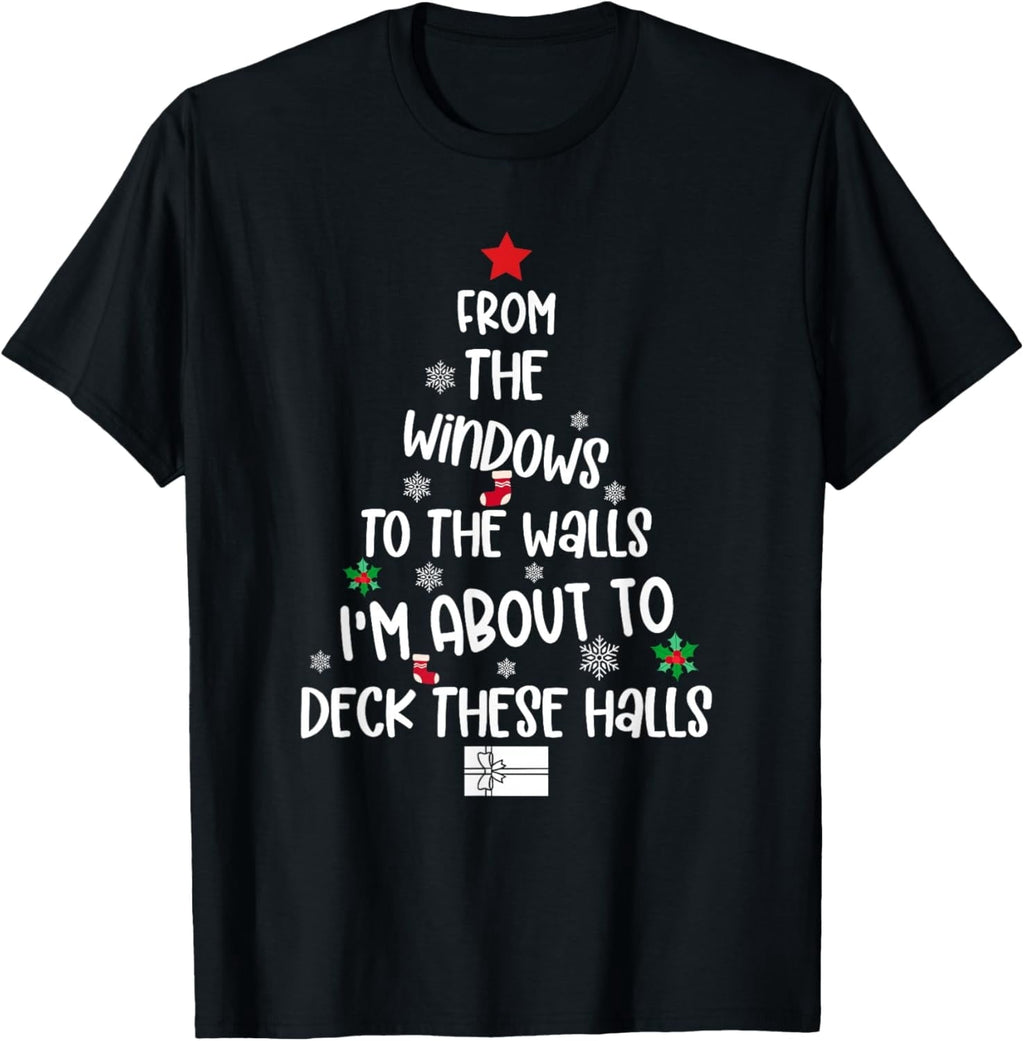 Funny Christmas Drinking Shirt Whiskey Liquor Drinker Saying Mens T-Shirt