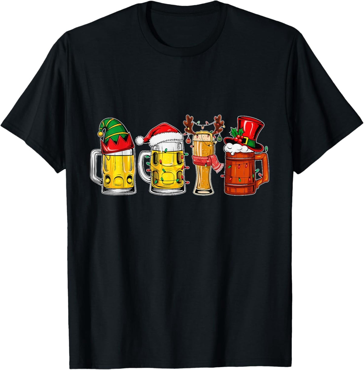 Funny Christmas Drinking Shirt Whiskey Liquor Drinker Saying Mens T-Shirt