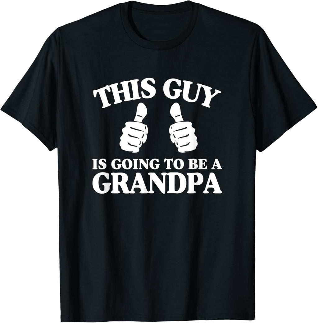 Funny New Grandpa Pregnancy Announcement Men's T-Shirt This Guy Is Going To Be A Grandpa Retro Graphic Tee Father's Day Gift for Grandfather