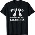 Funny New Grandpa Pregnancy Announcement Men's T-Shirt This Guy Is Going To Be A Grandpa Retro Graphic Tee Father's Day Gift for Grandfather