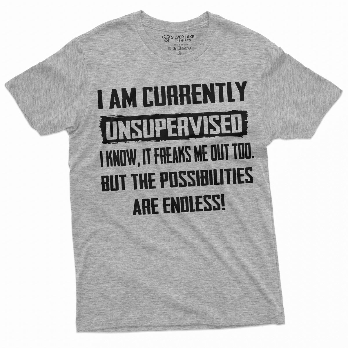 Men'S Funny T-Shirt I Am Currently Unsupervised T-Shirt Hilarious Funny Saying Tee For Him (3X-Large Black)