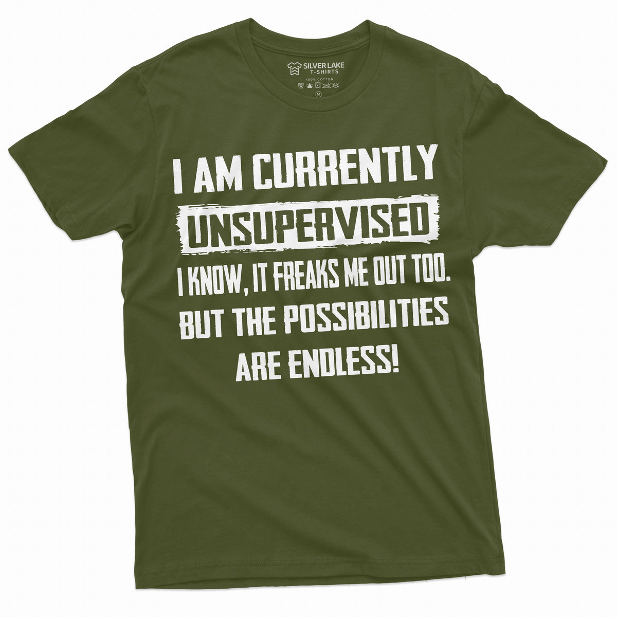 Men'S Funny T-Shirt I Am Currently Unsupervised T-Shirt Hilarious Funny Saying Tee For Him (3X-Large Black)