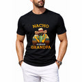 Men's Nacho Average Grandpa Funny Mexican Papa Retro Graphic T-Shirt, Casual Crew Neck Tee