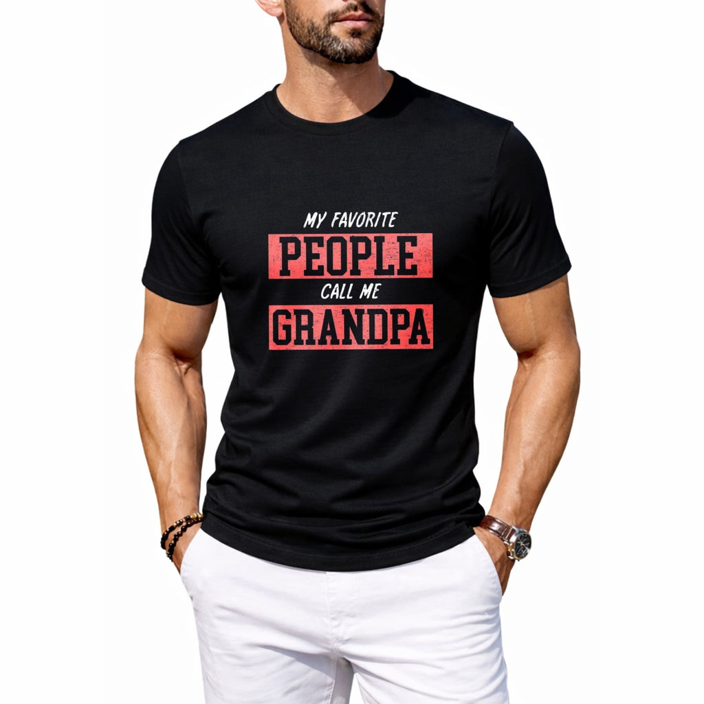Men's Nacho Average Grandpa Funny Mexican Papa Retro Graphic T-Shirt, Casual Crew Neck Tee