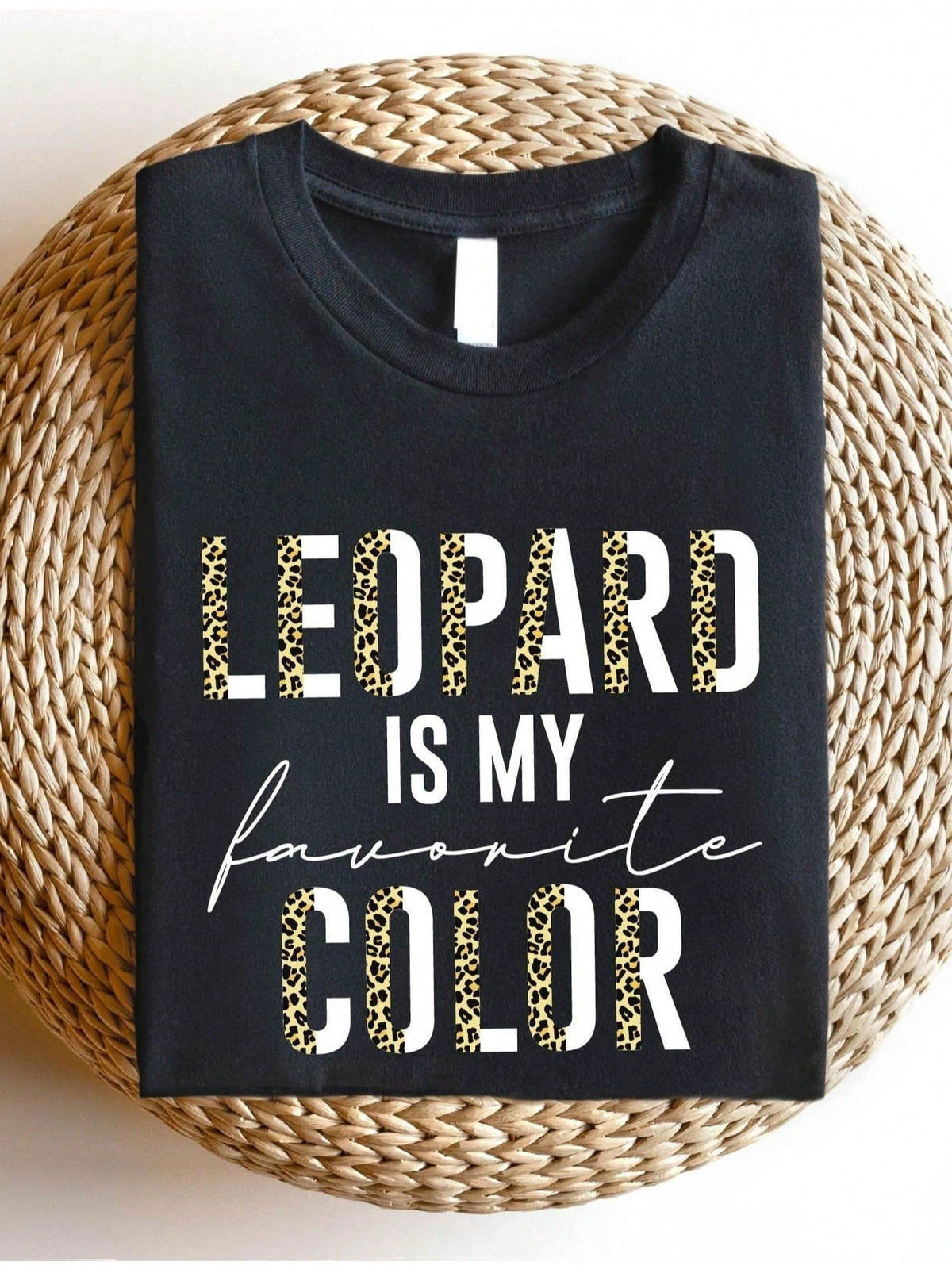 Retro Leopard Is My Favorite Color T-Shirt, Women'S Leopard Tee, Leopard Mom T-Shirts