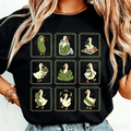 The Cute "Stupid Goose" Design Along With The Pickled Cucumber Pattern, The Kimchi Print TShirt, The Nine-Grid Pattern Design Blouse TShirt