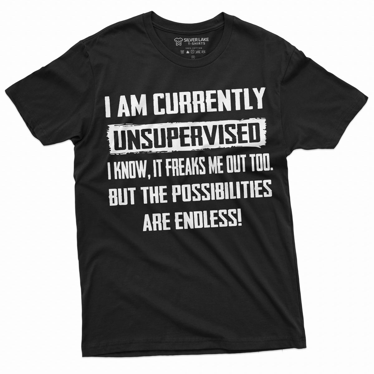 Men'S Funny T-Shirt I Am Currently Unsupervised T-Shirt Hilarious Funny Saying Tee For Him (3X-Large Black)