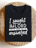 Christian Verse T Shirt Psalm 34 4 I Sought The Lord He Answered Unisex Religious Tee with Scripture Print